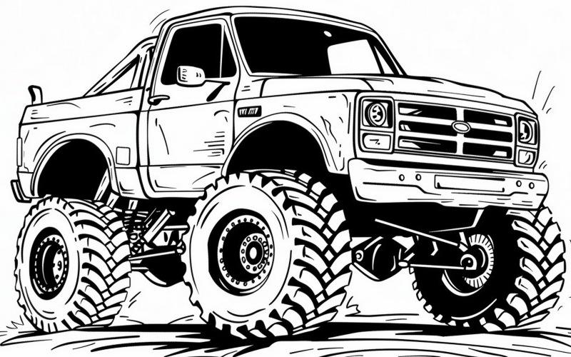 Monster Truck Coloring Page